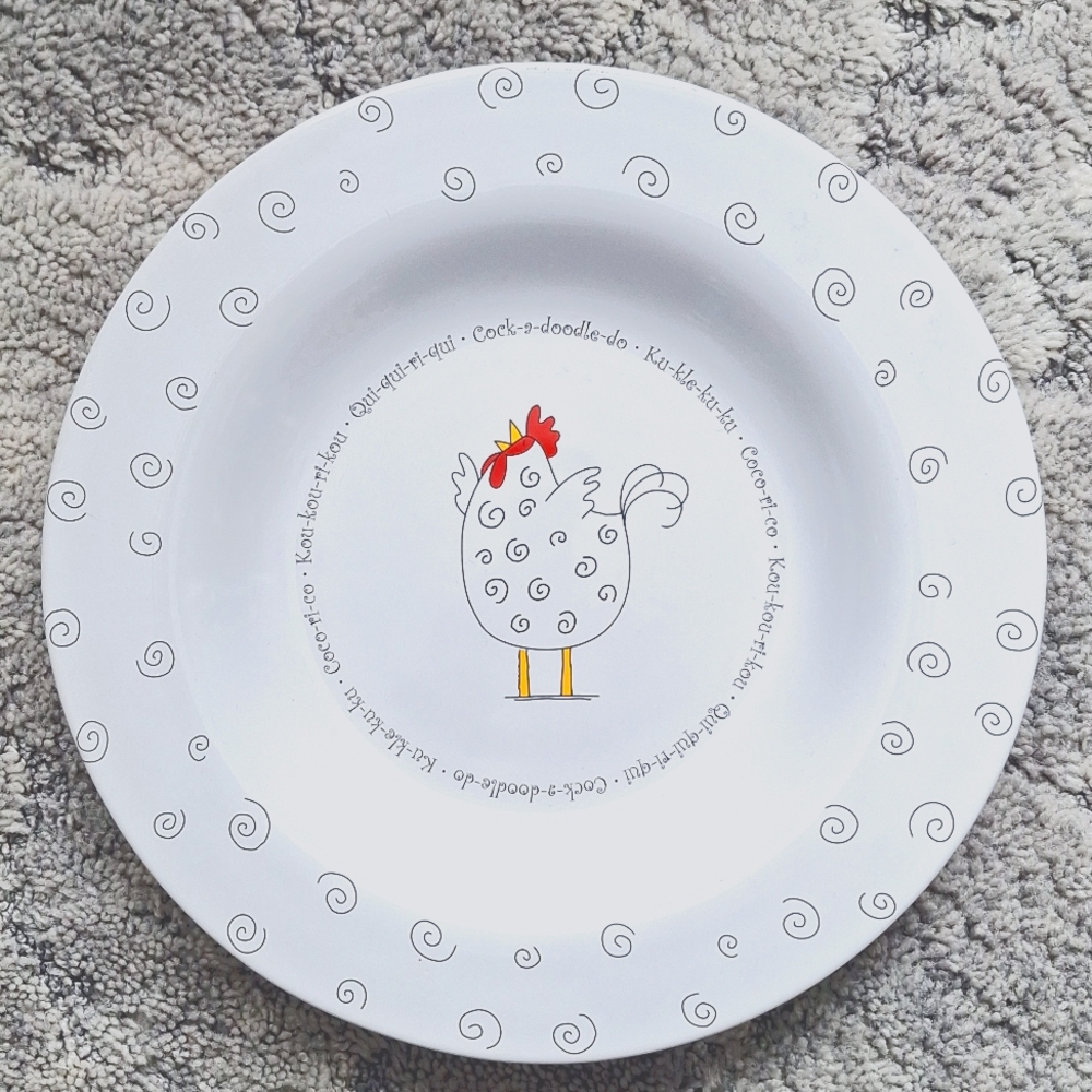 BLUE SKY 2003 Rooster serving plate, NWOT